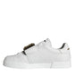 Dolce & Gabbana White Portofino Logo Plaque Sneakers Shoes