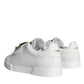 Dolce & Gabbana White Portofino Logo Plaque Sneakers Shoes