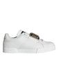 Dolce & Gabbana White Portofino Logo Plaque Sneakers Shoes