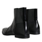 Dolce & Gabbana Black Calf Leather Men Ankle Boots Men Shoes