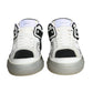 Dolce & Gabbana Black Silver Custom 2.Zero Low Top Sneakers Shoes