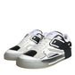 Dolce & Gabbana Black Silver Custom 2.Zero Low Top Sneakers Shoes