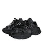 Dolce & Gabbana Black Low Top Space Lace Up Sneakers Shoes