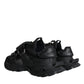 Dolce & Gabbana Black Low Top Space Lace Up Sneakers Shoes