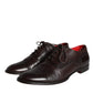 Dolce & Gabbana Brown Calfskin Leather Lace Up Oxford Shoes