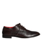 Dolce & Gabbana Brown Calfskin Leather Lace Up Oxford Shoes