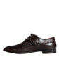 Dolce & Gabbana Brown Calfskin Leather Lace Up Oxford Shoes