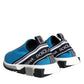 Dolce & Gabbana Blue Logo Low Top Sorrento Sneakers Shoes