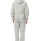 Billionaire Italian Couture Elegant Gray Hooded Cotton Sweatsuit