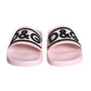 Dolce & Gabbana Black Pink Sandals Rubber Men Beachwear Shoes