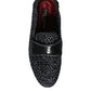 Dolce & Gabbana Black Woven Raffia Slip On Loafers Men Shoes