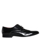 Dolce & Gabbana Black Leather Derby Formal Dress Men Shoes