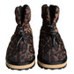 Dolce & Gabbana Brown Leopard Ankle Boots Padded Shoes