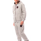 Billionaire Italian Couture Elegant Gray Cotton Sweatsuit Ensemble