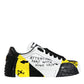 Dolce & Gabbana Multicolor Graffiti Leather Low Top Sneakers Shoes