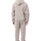 Billionaire Italian Couture Elegant Gray Cotton Sweatsuit Ensemble