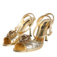 Dolce & Gabbana Gold Devotion Embellished Keira Sandals Shoes