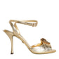 Dolce & Gabbana Gold Devotion Embellished Keira Sandals Shoes