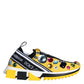 Dolce & Gabbana Yellow Sorrento Crystals Sneakers Womens Shoes