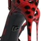 Dolce & Gabbana Red Leopard Leather Ankle Strap Keira Sandals Shoes