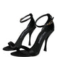 Dolce & Gabbana Black KEIRA Heels Ankle Strap Sandals Shoes