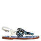 Dolce & Gabbana Multicolor Leather Crystals Flats Sandals Shoes