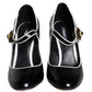 Dolce & Gabbana Black White Piano Keys Mary Janes Heels Shoes