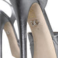 Dolce & Gabbana Metallic Silver Leather Keira Platform Sandals Shoes