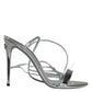 Dolce & Gabbana Metalic Silver Strap Stilettos Sandals Shoes