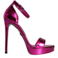 Dolce & Gabbana Fuchsia KEIRA Heels Ankle Strap Sandals Shoes