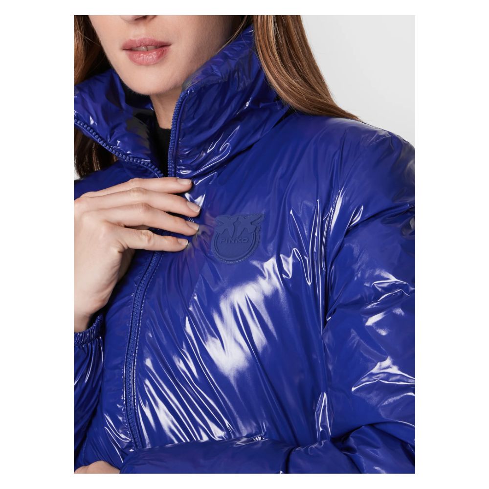 PINKO Blue Nylon Jackets & Coat