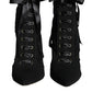 Dolce & Gabbana Black Jersey Stretch Ankle Booties Shoes