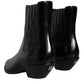 Dolce & Gabbana Black Leather Ankle Boots Booties Shoes