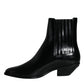 Dolce & Gabbana Black Leather Ankle Boots Booties Shoes