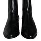 Dolce & Gabbana Black Leather Ankle Boots Booties Shoes