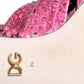 Dolce & Gabbana Pink Python Leather Kitten Heels Slides Shoes