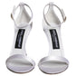 Dolce & Gabbana White KEIRA Heels Ankle Strap Sandals Shoes