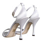 Dolce & Gabbana White KEIRA Heels Ankle Strap Sandals Shoes