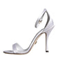 Dolce & Gabbana White KEIRA Heels Ankle Strap Sandals Shoes