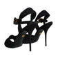 Dolce & Gabbana Black KEIRA Heels Ankle Strap Sandals Shoes