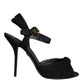 Dolce & Gabbana Black KEIRA Heels Ankle Strap Sandals Shoes