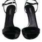 Dolce & Gabbana Black KEIRA Heels Ankle Strap Sandals Shoes