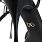 Dolce & Gabbana Black KEIRA Heels Ankle Strap Sandals Shoes