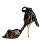 Dolce & Gabbana Brown Leopard Keira Heels Sandals Shoes