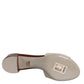 Dolce & Gabbana Beige Brown Logo Slides Heels Sandals Shoes