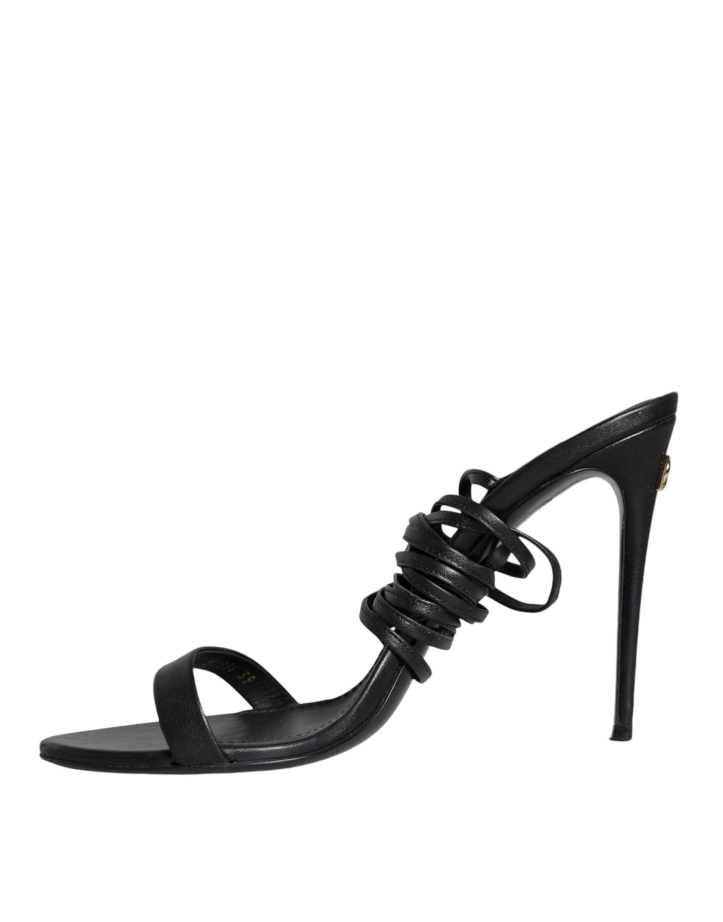 Dolce & Gabbana Black Keira Sandals Stilettos Strap Shoes