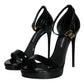 Dolce & Gabbana Black KEIRA Heels Ankle Strap Sandals Shoes