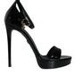 Dolce & Gabbana Black KEIRA Heels Ankle Strap Sandals Shoes