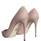 Dolce & Gabbana Beige Leather Stiletto Heels Pumps Shoes