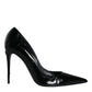 Dolce & Gabbana Black Patent Leather High Heels Pumps Shoes